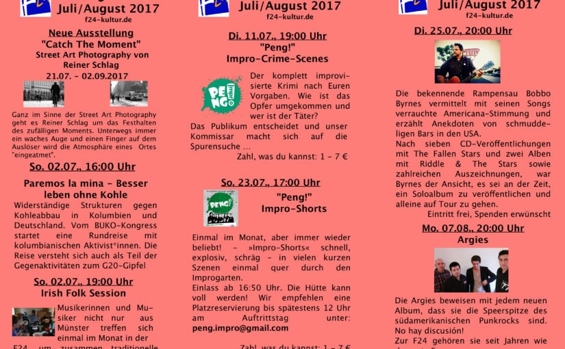 Programm Juli / August 2017
