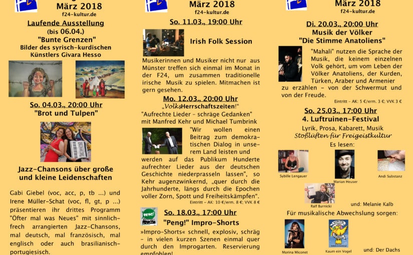 Das März-Programm 2018 im Überblick